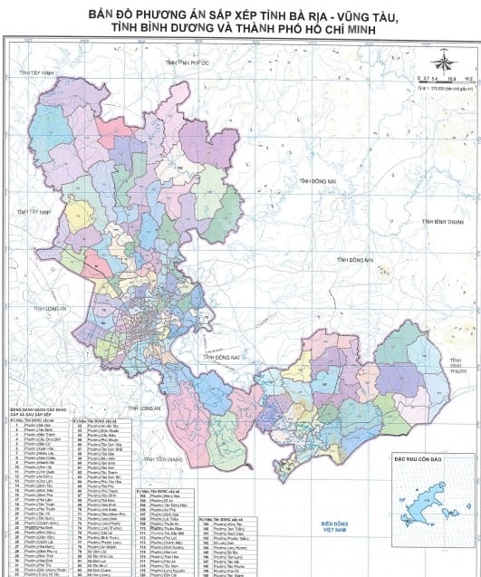 Bản đồ thành phố Hồ Chí Minh sau sáp nhập