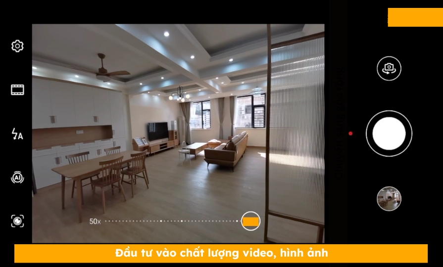 Đầu tư chất lượng video và hình ảnh để tăng giá trị nhà