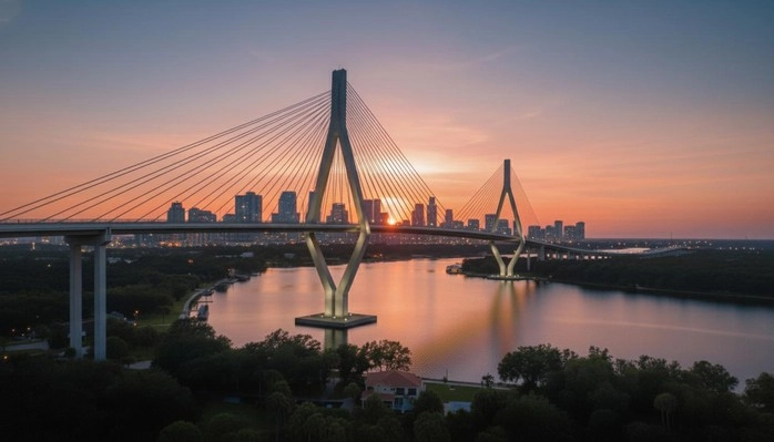 Phối cảnh cầu Ph&uacute; Mỹ 2 nối khu vực Nh&agrave; B&egrave; (TPHCM) với x&atilde; Nhơn Trạch (Đồng Nai)