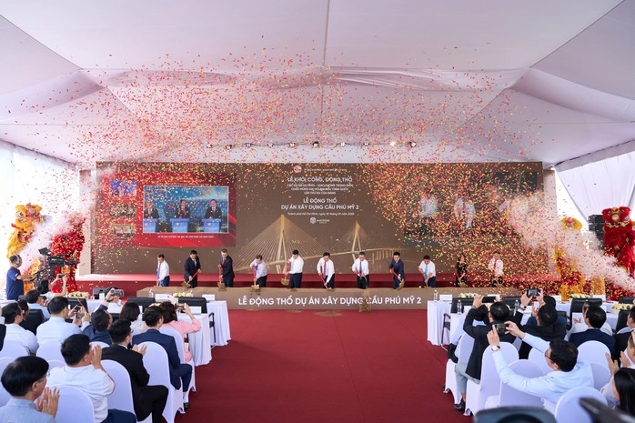 Cầu Ph&uacute; Mỹ 2 đ&atilde; động thổ v&agrave;o ng&agrave;y 15-1-2026