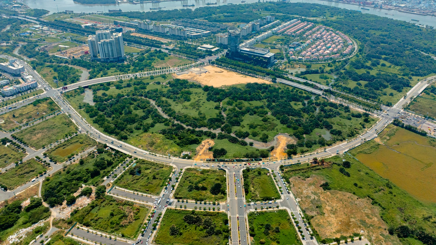 KĐT mới Thủ Thiêm nhìn từ trên cao