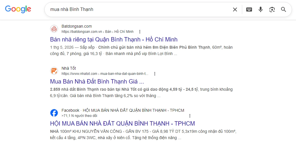 G&otilde; từ kh&oacute;a l&ecirc;n Google để t&igrave;m nền tảng đăng tin tối ưu nhất