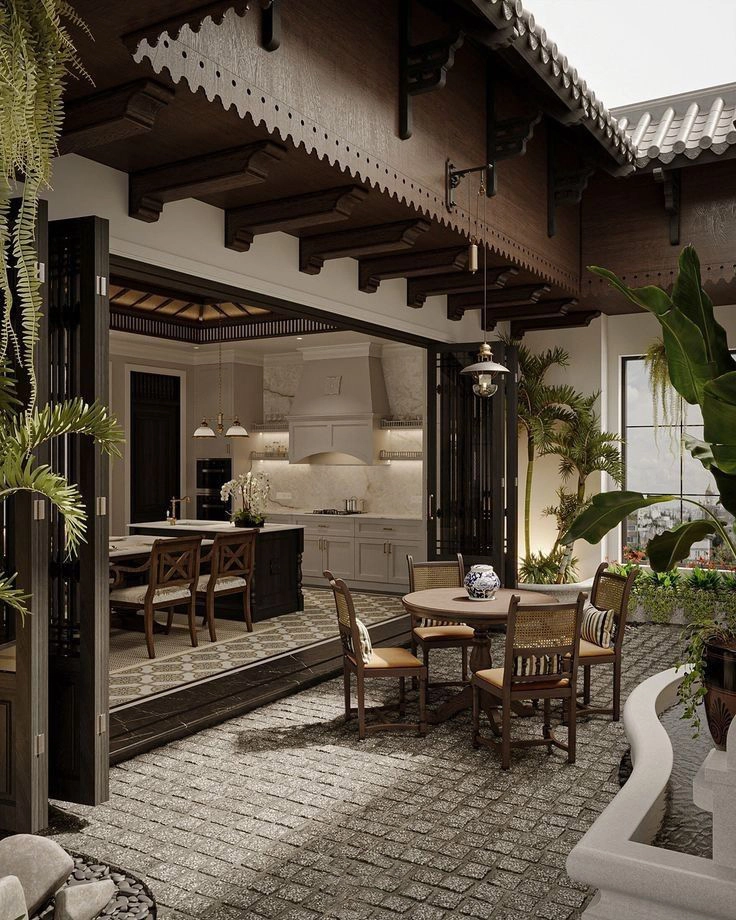 Phong cách kiến trúc Indochine là sự kết hợp giữa 2 nền kiến trúc Á - Âu