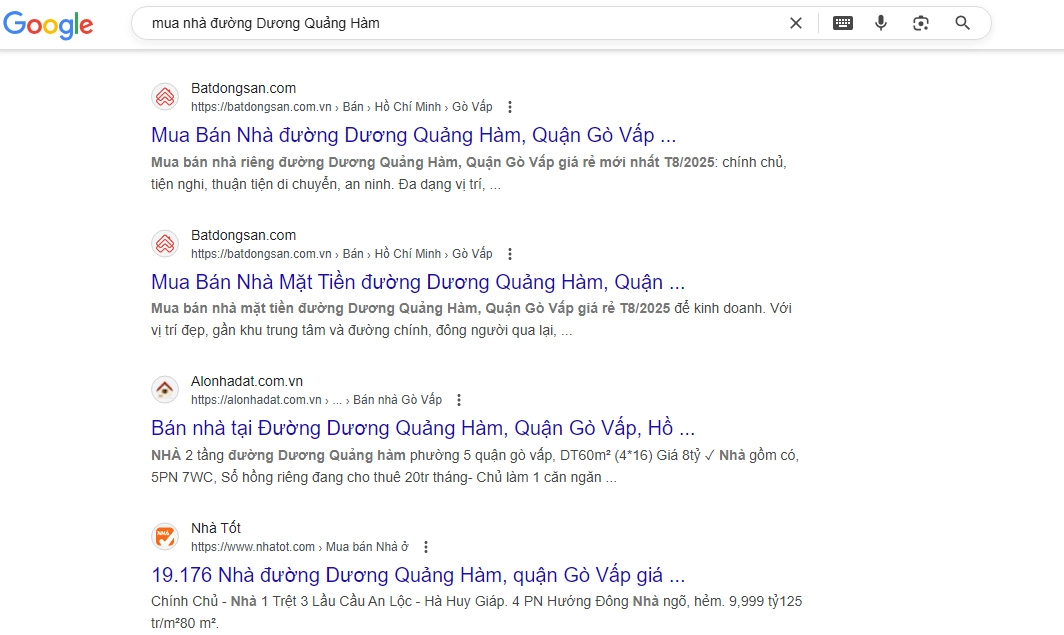 Gõ từ khóa lên Google để tìm website đăng tin phù hợp nhất